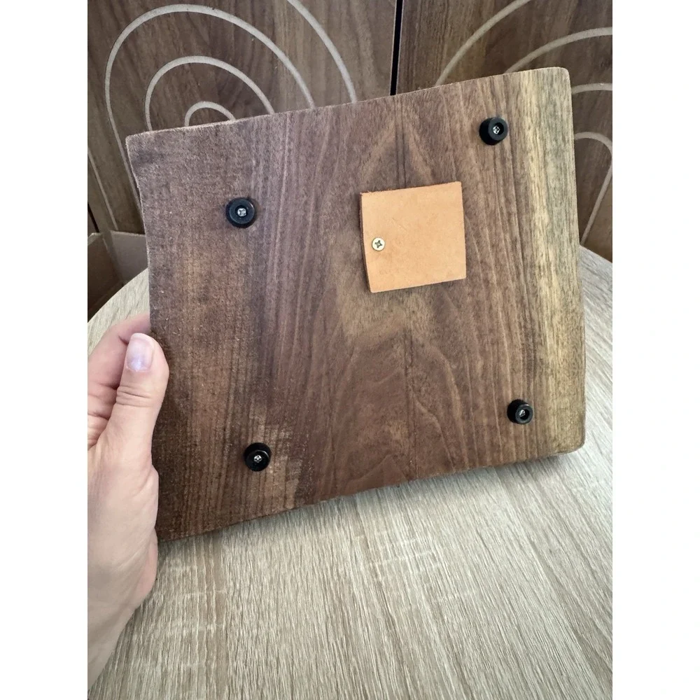 Handmade Solid Walnut 9x8 Cutting Board Black Walnut Serving Board
